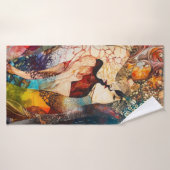 Abstraktes Kunsthandtuch Badehandtuch (Badehandtuch)