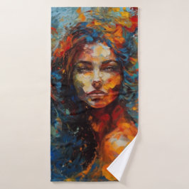 Abstraktes Kunsthandtuch Badehandtuch