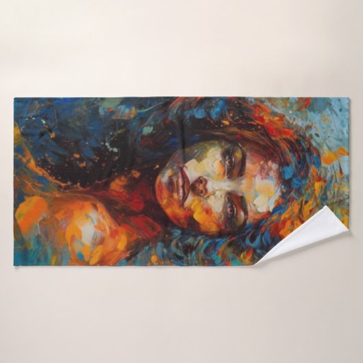 Abstraktes Kunsthandtuch Badehandtuch (Badehandtuch)