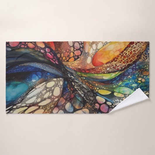 Abstraktes Kunsthandtuch Badehandtuch (Badehandtuch)