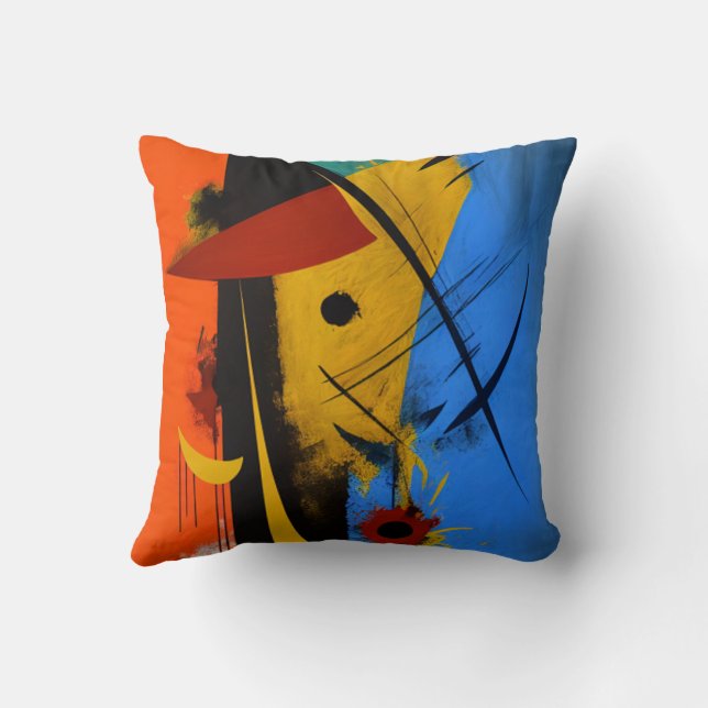 Abstraktes Kunstkissen Kissen (Rückseite)