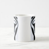 Abstraktes künstlerisches Antlitz Kaffeetasse (Mittel)