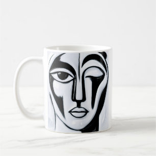 Abstraktes künstlerisches Antlitz Kaffeetasse