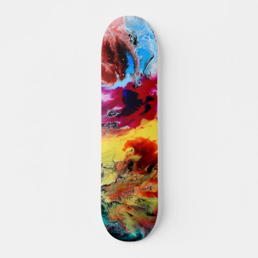 Abstraktes künstlerisches buntes skateboard (Vorne)