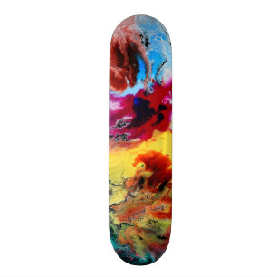 Abstraktes künstlerisches buntes skateboard