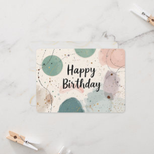 Abstraktes künstlerisches Glück Geburtstagskarte P