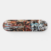 Abstraktes Künstlerisches Skateboarddeck beschädig (Horizontal)