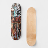 Abstraktes Künstlerisches Skateboarddeck beschädig (Vorderseite)