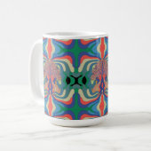 Abstraktes Kunstmuster 15 oz.Kaffee Tasse (Vorderseite Links)