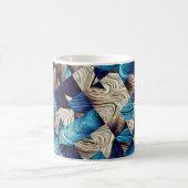 Abstraktes Kunstmuster Abstraktes blaues Bild  Kaffeetasse (Mittel)