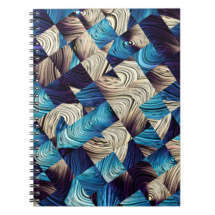 Abstraktes Kunstmuster. Abstraktes blaues Bild Notizblock