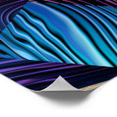Abstraktes Kunstmuster. Abstraktes blaues Bild Poster (Ecke)