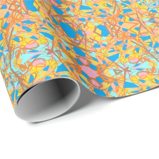 Abstraktes Kunstmuster des Persers oder Mittleren Geschenkpapier (Rolleneckpunkt)