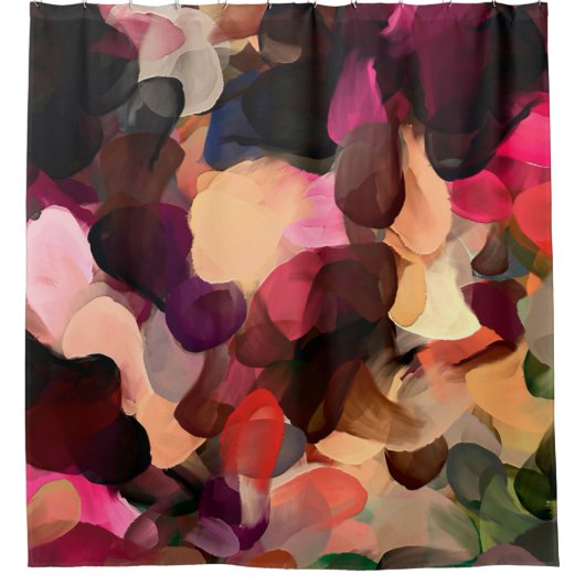 Abstraktes Kunstmuster Hand zeichnend modern Duschvorhang (Vorderseite)