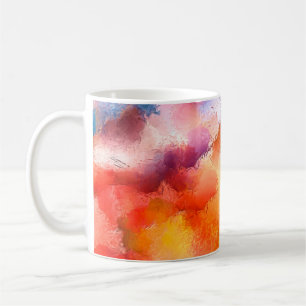 Abstraktes Kunstmuster Hand zeichnend modern Kaffeetasse
