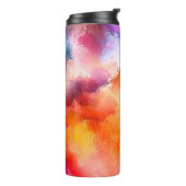 Abstraktes Kunstmuster Hand zeichnend modern Thermosbecher (Nach links gedreht)