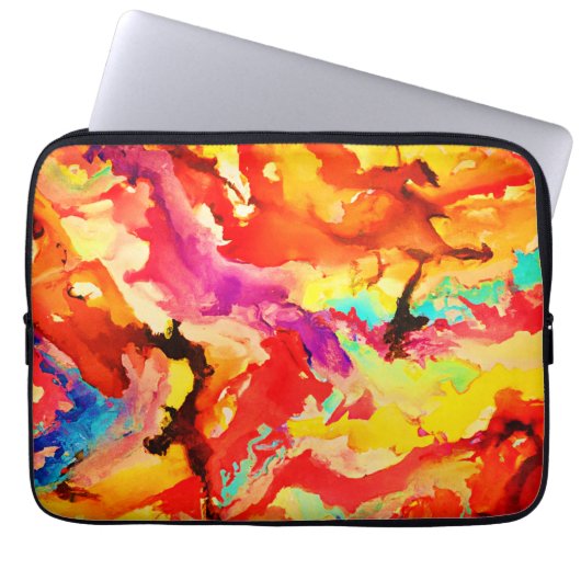 Abstraktes Kunstmuster Laptopschutzhülle (Vorderseite)