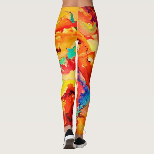 Abstraktes Kunstmuster Leggings (Rückseite)