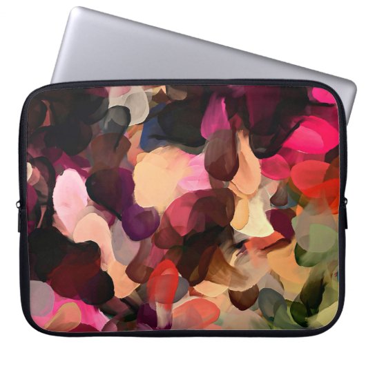 Abstraktes Kunstmuster. Moderne Hand zeichnend Laptopschutzhülle (Vorderseite)