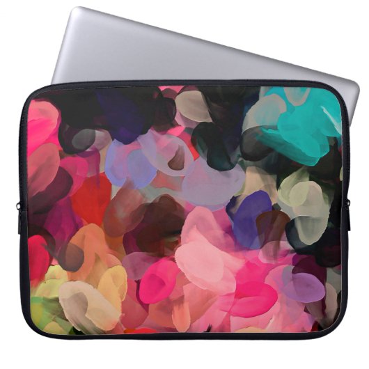 Abstraktes Kunstmuster. Moderne Hand zeichnend Laptopschutzhülle (Vorderseite)