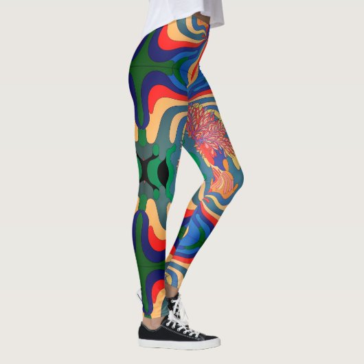 Abstraktes Kunstmuster - Multiprint-Leggings Leggings (Rechts)