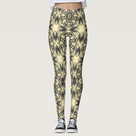Abstraktes Kunstmuster nahtlos Leggings (Vorderseite)