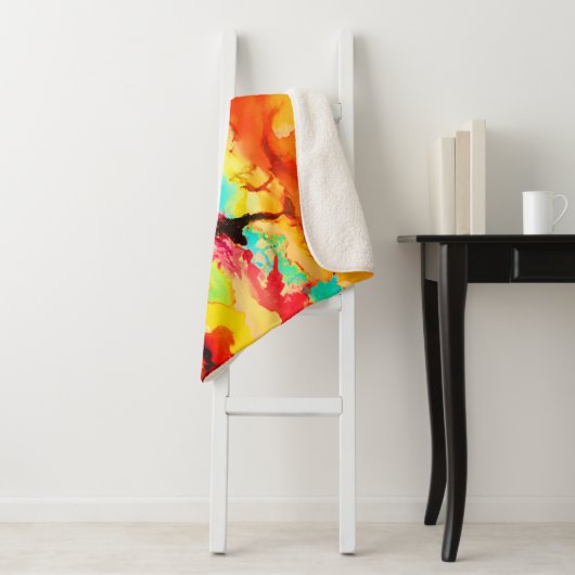 Abstraktes Kunstmuster Sherpadecke (Beispiel)