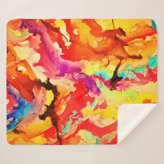 Abstraktes Kunstmuster Sherpadecke (Vorderseite (Horizontal))