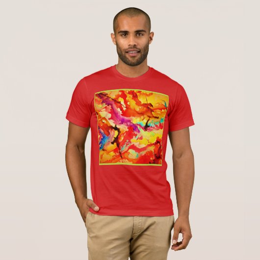 Abstraktes Kunstmuster T-Shirt (Vorne ganz)