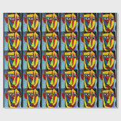 Abstraktes Kunstpapier Geschenkpapier (Flach)