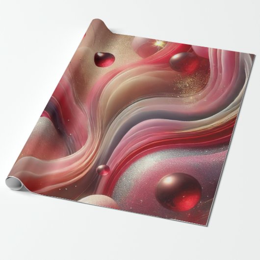 Abstraktes Kunstpapier Geschenkpapier (Ungerollt)