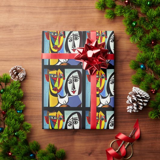 Abstraktes Kunstpapier Geschenkpapier (Feiertagsgeschenk)