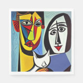 Abstraktes Kunstpapier Serviette (Vorderseite)