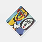 Abstraktes Kunstpapier Serviette (Ecke)