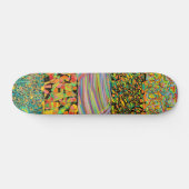 abstraktes Kunstpatchwork-Retro Skateboard (Horizontal)