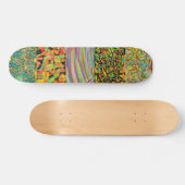 abstraktes Kunstpatchwork-Retro Skateboard (Horizontal)