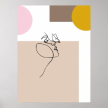 Abstraktes Kunstposter Butterfly