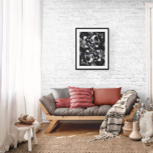 Abstraktes Kunstposter, Schwarz und Weiß, moderne 