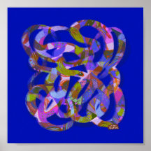 Abstraktes Kunstposter Space Soup 1