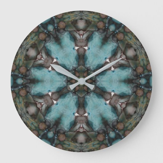 Abstraktes Kunstrad Große Wanduhr (Vorderseite)