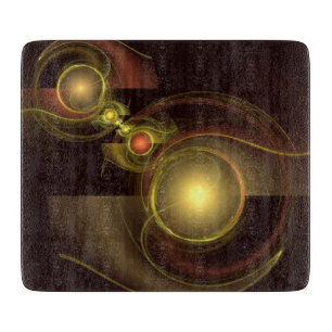 Abstraktes Kunstrechteck mit intimer Verbindung Schneidebrett