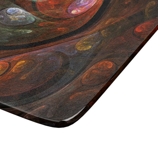 Abstraktes Kunstrechteck Schneidebrett (Ecke)