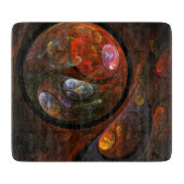 Abstraktes Kunstrechteck Schneidebrett (Vorderseite)