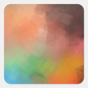 Abstraktes Kunstwerk Blanko Moderne Vorlage Elegan Quadratischer Aufkleber