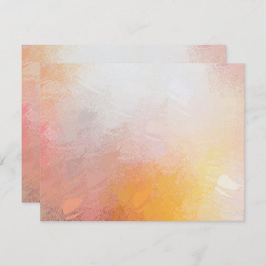 Abstraktes Kunstwerk Farbenfrohe, moderne Blindvor Mitteilungskarte (Vorne/Hinten)