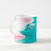 abstraktes Kunstwerk,fein,gemalt,Hintergrund,Canva Kaffeetasse (Vorderseite Links)