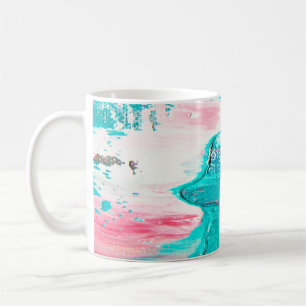 abstraktes Kunstwerk,fein,gemalt,Hintergrund,Canva Kaffeetasse