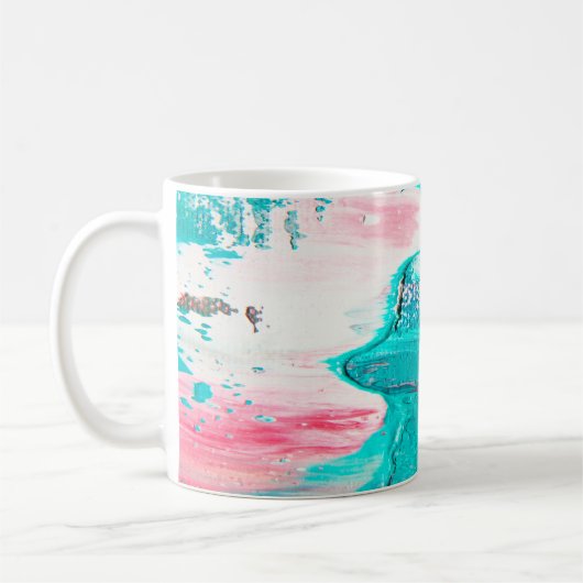 abstraktes Kunstwerk,fein,gemalt,Hintergrund,Canva Kaffeetasse (Links)