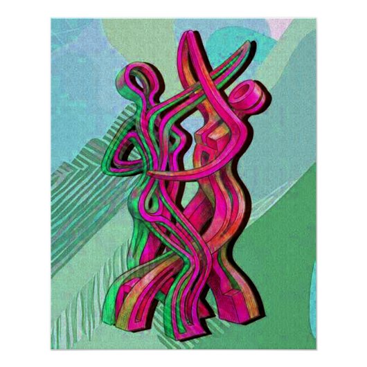 abstraktes Kunstwerk Poster (Vorderseite)
