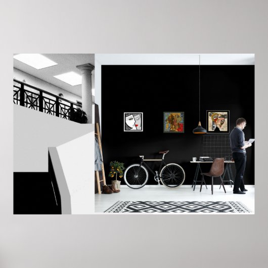 Abstraktes Kunstwerk von Leslie Sigal Javorek Post Poster (Vorne)